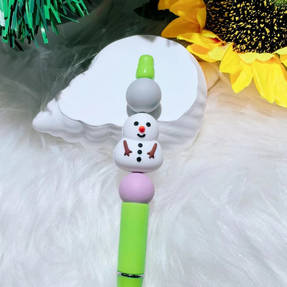 3D Christmas Series Silicone Focal Beads for DIY Pens Bracelet Keychains