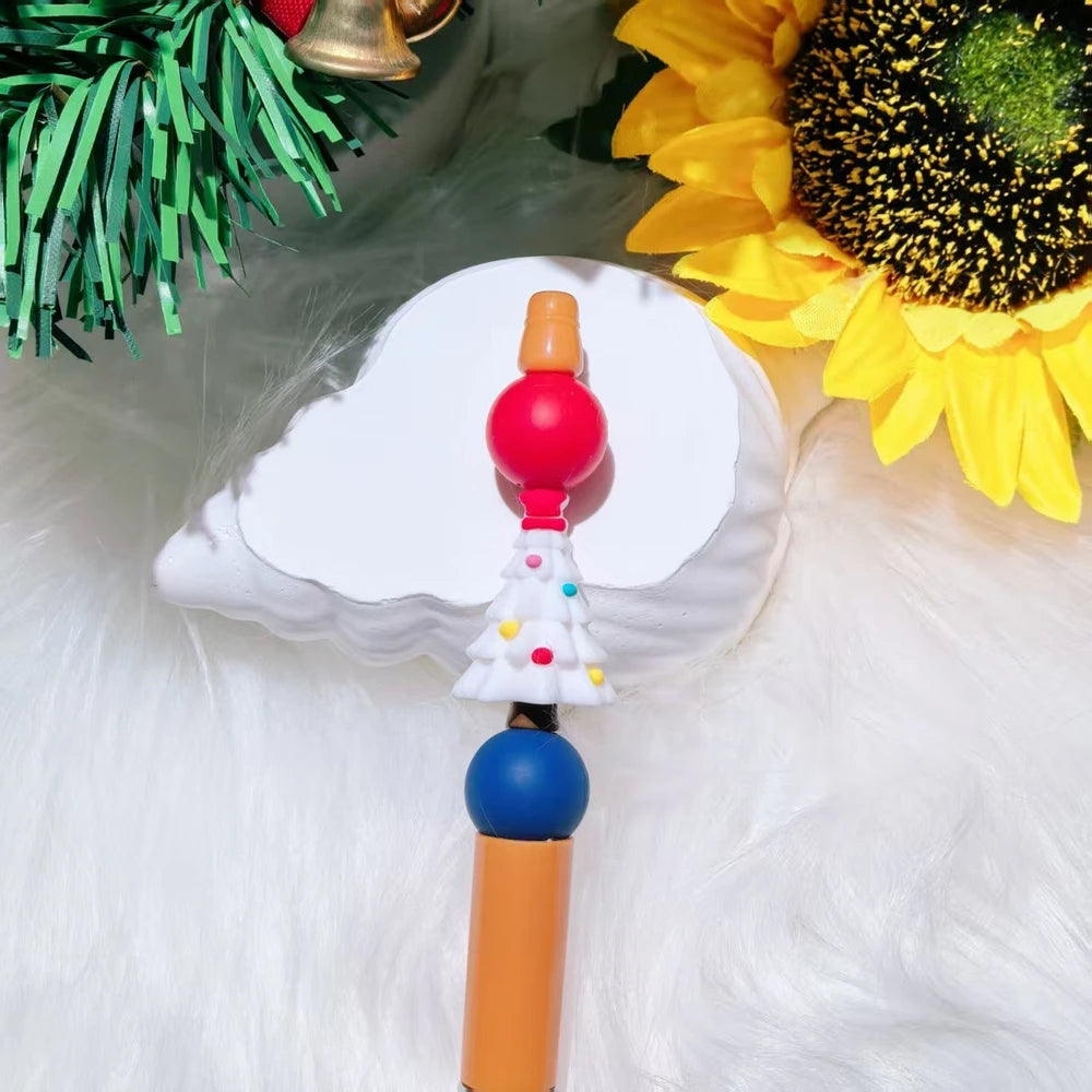 3D Christmas Series Silicone Focal Beads for DIY Pens Bracelet Keychains