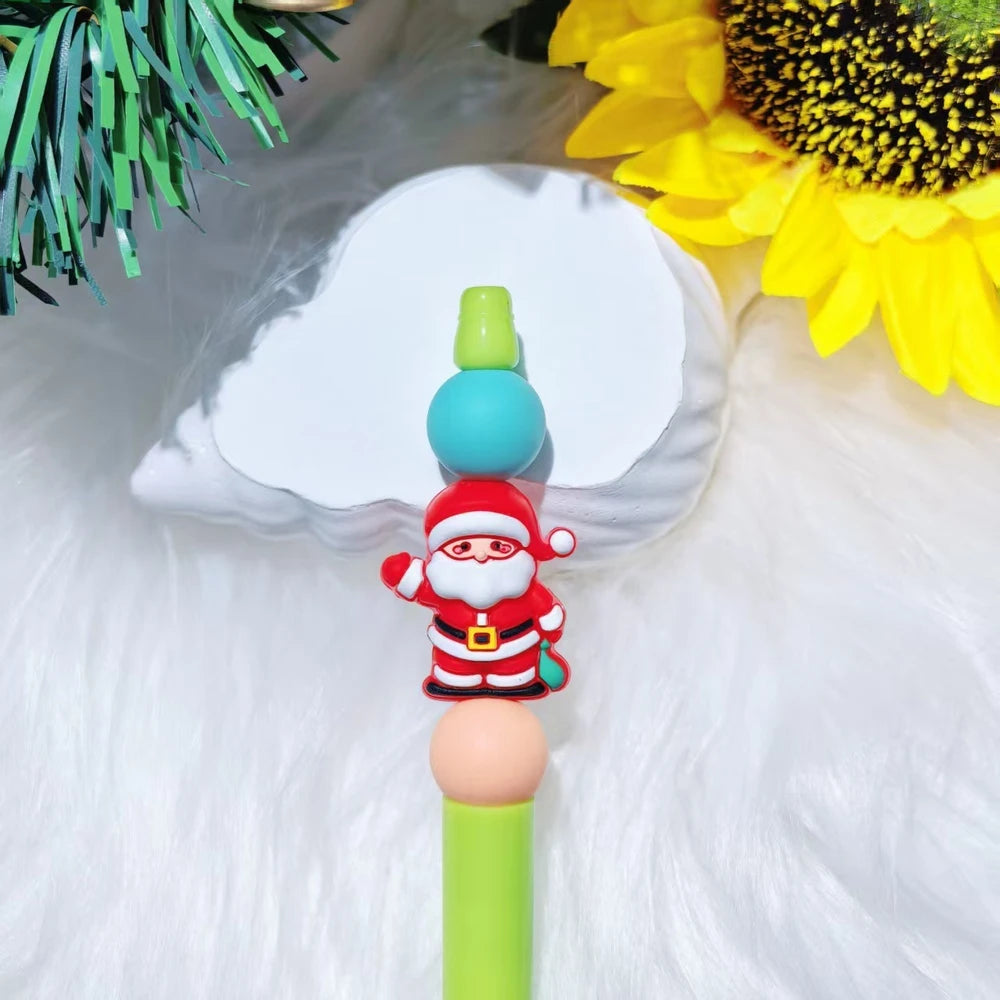 3D Christmas Series Silicone Focal Beads for DIY Pens Bracelet Keychains
