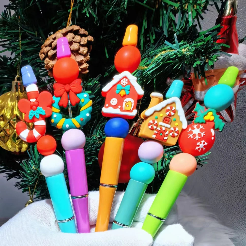3D Christmas Series Silicone Focal Beads for DIY Pens Bracelet Keychains