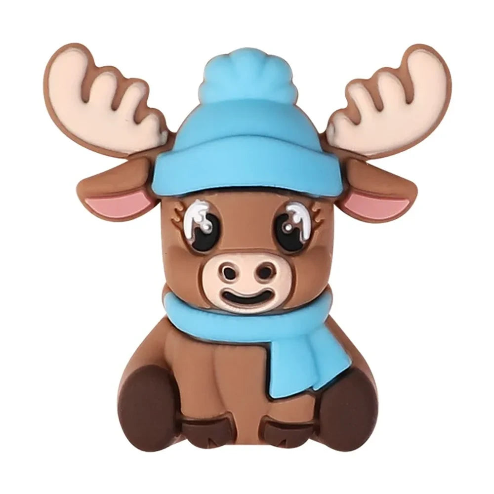 3D Christmas Silicone Focal Beads for DIY Pens Bracelet