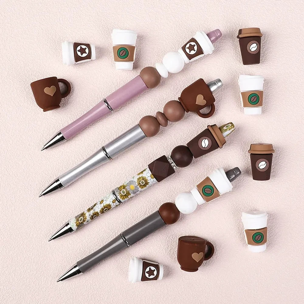 3D Coffee Series Silicone Focal Beads for DIY Pens Bracelet