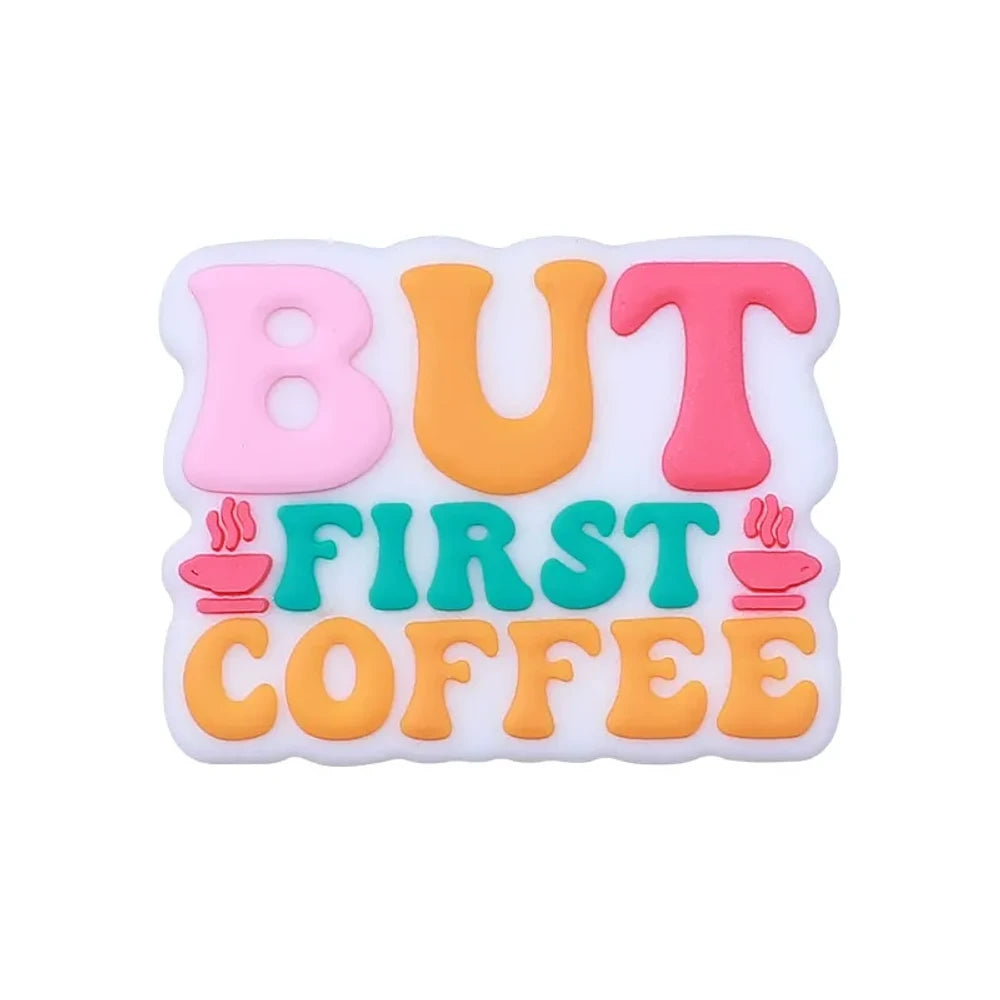 Flatback Coffee Series Silicone Focal Beads for DIY Pens Keychains