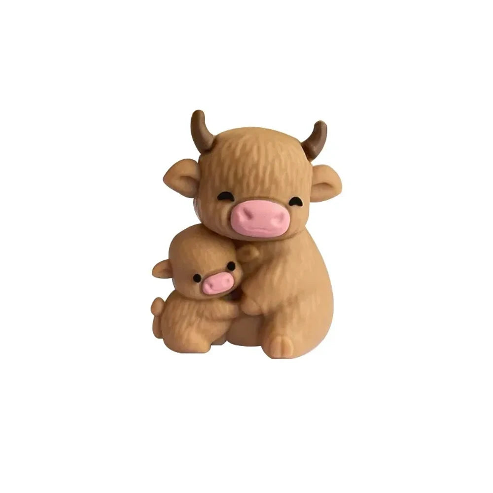 3D Cow Silicone Focal Beads for DIY Keychains Bracelet Pens
