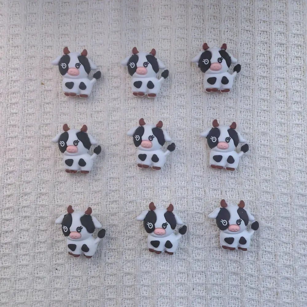 3D Cow Silicone Focal Beads for DIY Pens Bracelet