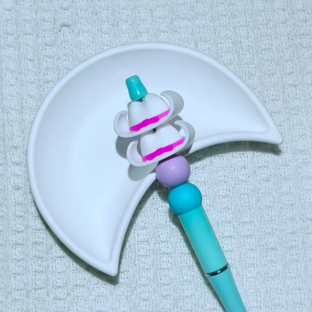3D Cowboy Hat Silicone Focal Beads for DIY Pens Keychains