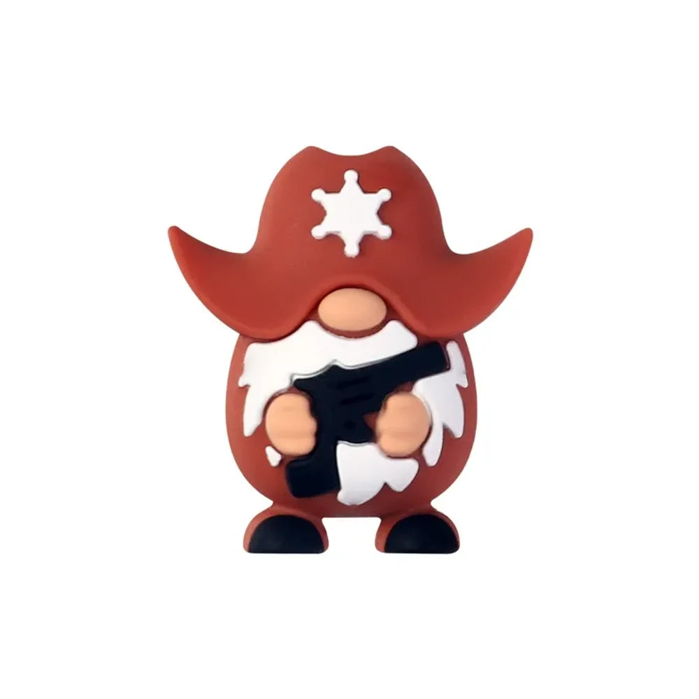 3D Cowboy Silicone Focal Beads for DIY Pens Keychains