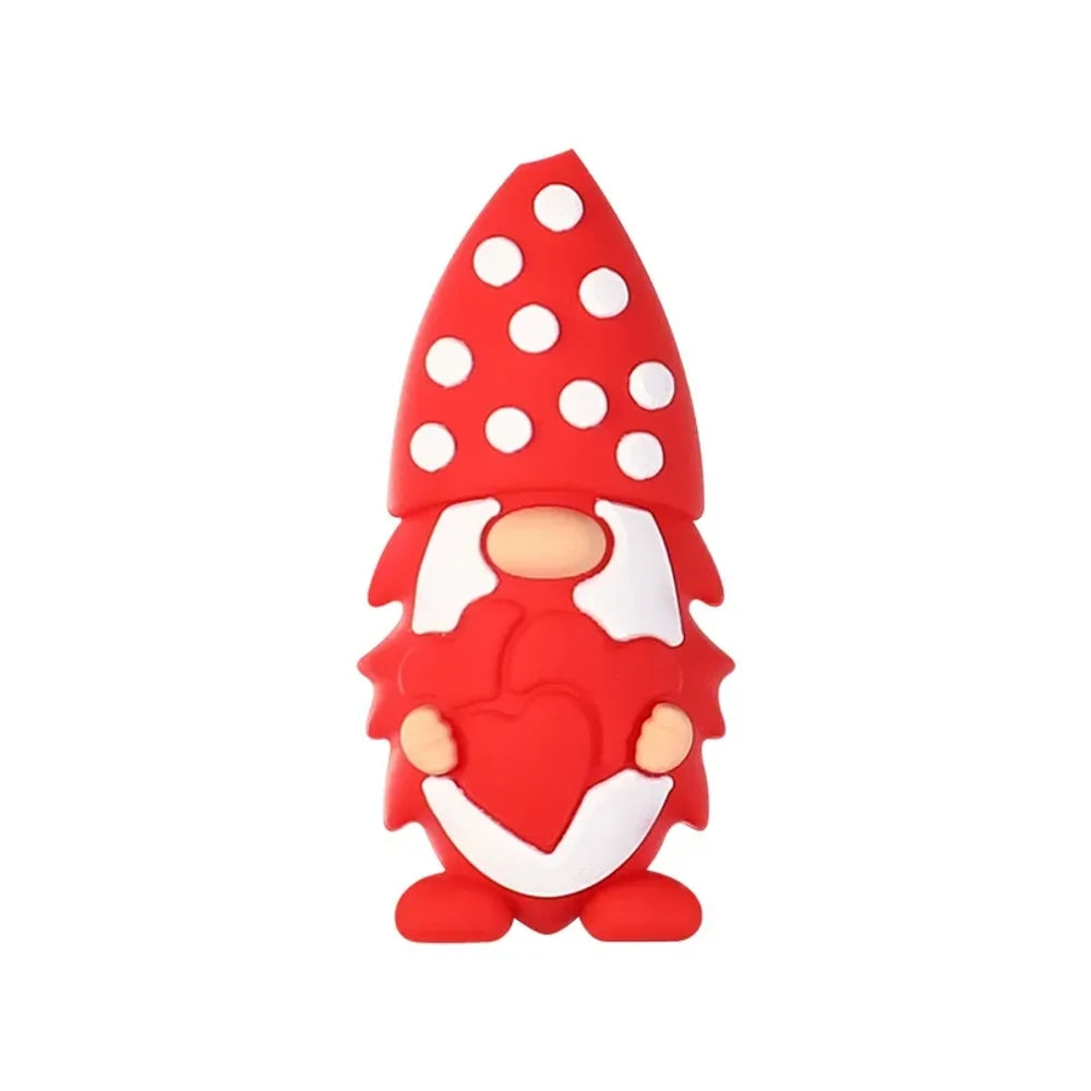 3D Creative Heart Cow Silicone Focal Beads for Valentine's Day