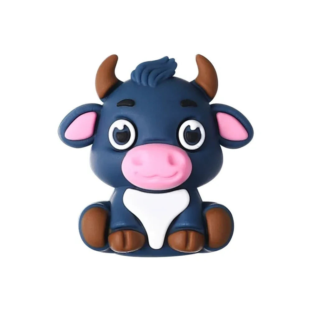 3D Cute Animals Silicone Focal Beads for Pens Keychains