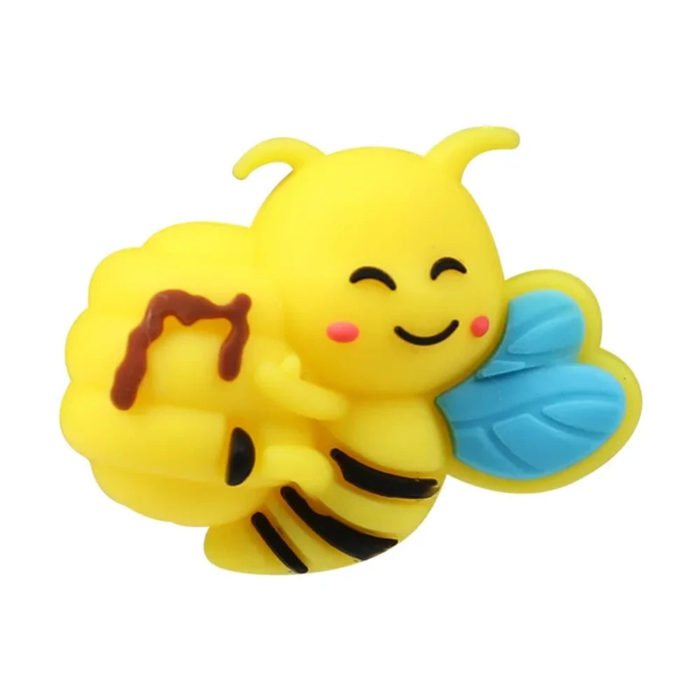 3D Cute Bee Silicone Focal Beads for Pens Keychains
