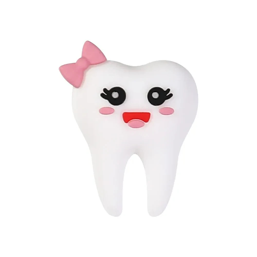 3D Dental Silicone Focal Beads for DIY Pens Keychains