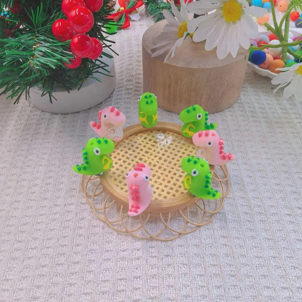 3D Dinosaur Silicone Focal Beads for DIY Pens Bracelet