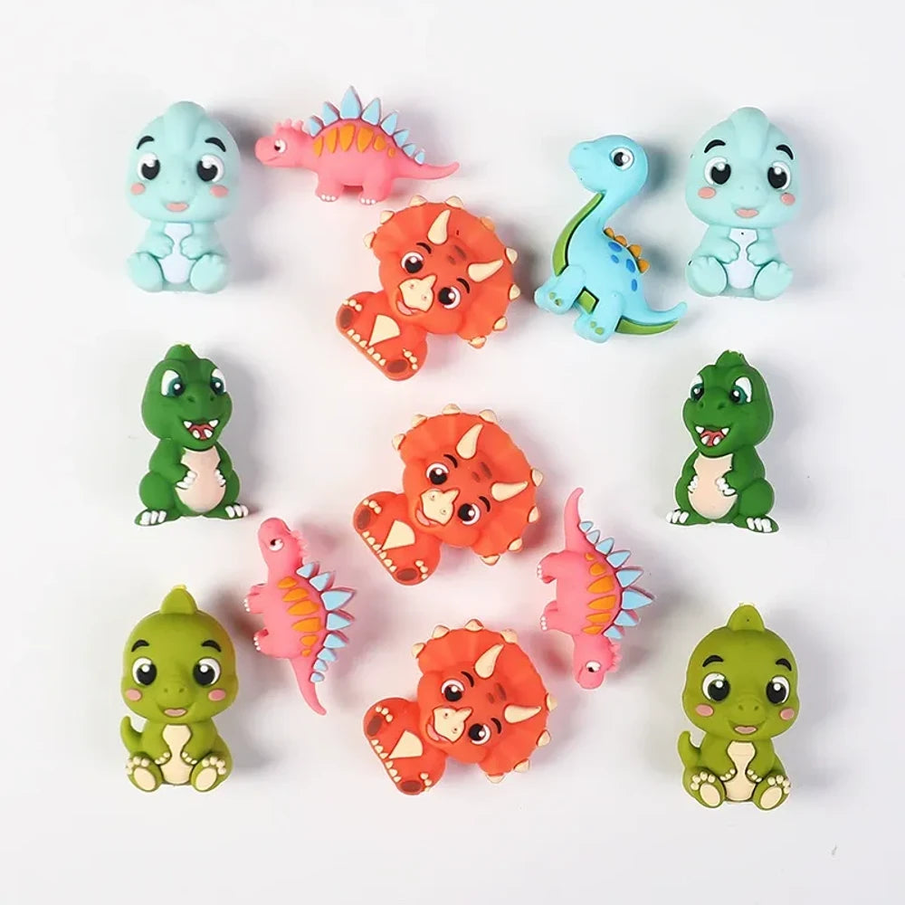 3D Dinosaur Silicone Focal Beads for DIY Pens Bracelet