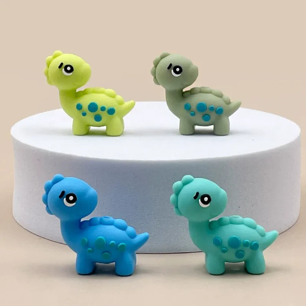 3D Dinosaurs Silicone Focal Beads for DIY Keychains Bracelet Pens