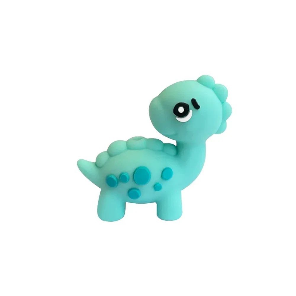 3D Dinosaurs Silicone Focal Beads for DIY Keychains Bracelet Pens