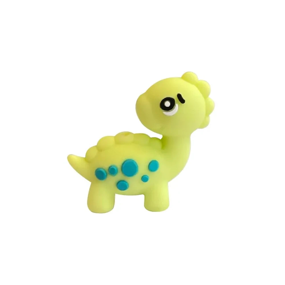 3D Dinosaurs Silicone Focal Beads for DIY Keychains Bracelet Pens