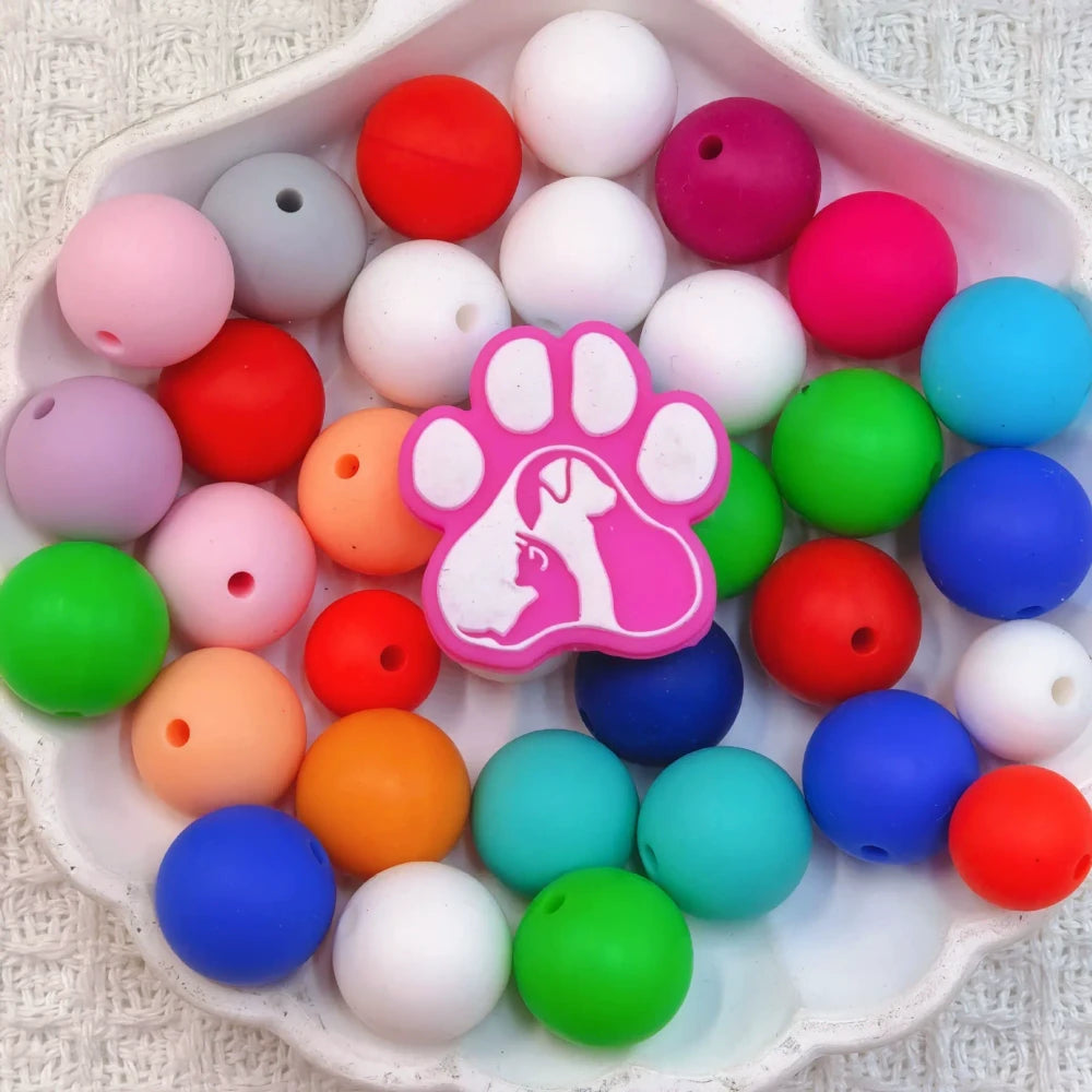 Flatback Dog and Cat Series Silicone Focal Beads for DIY Pens Bracelet Keychains