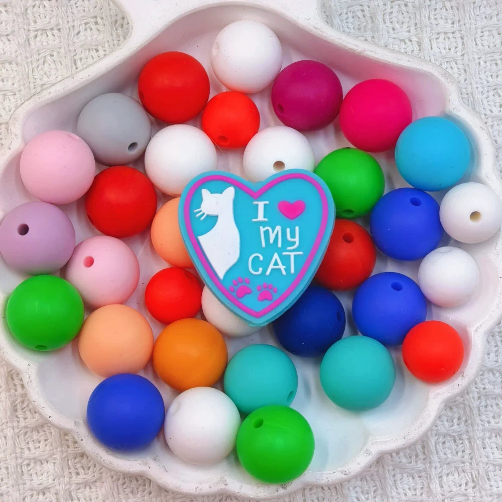Flatback Dog and Cat Series Silicone Focal Beads for DIY Pens Bracelet Keychains