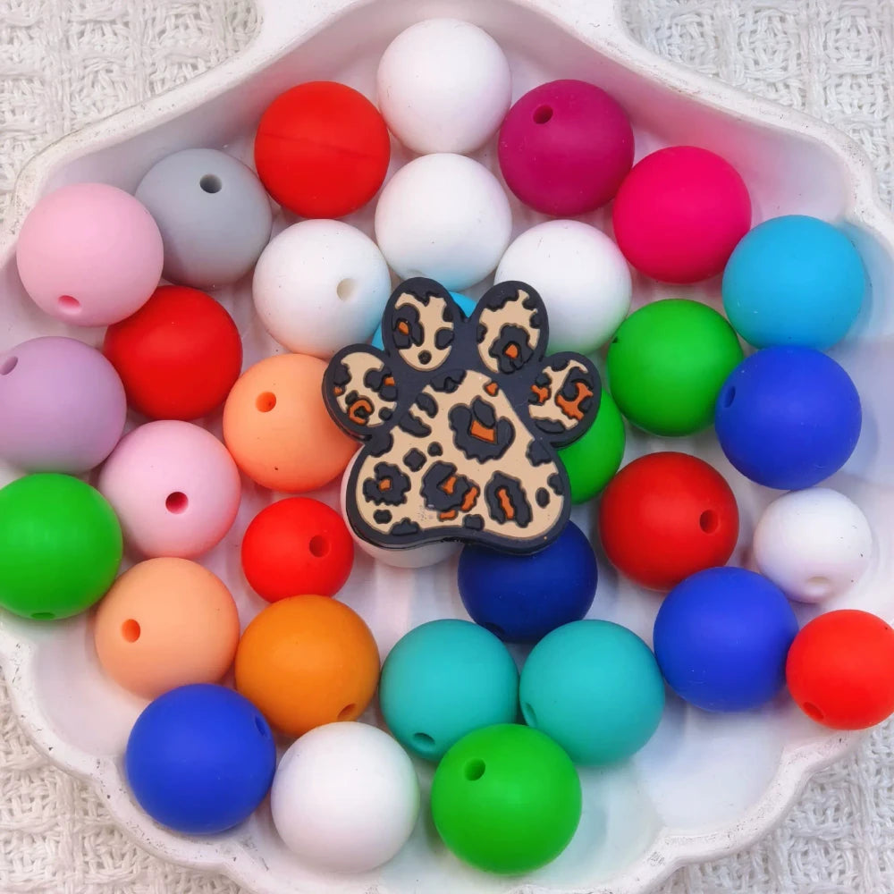 Flatback Dog and Cat Series Silicone Focal Beads for DIY Pens Bracelet Keychains