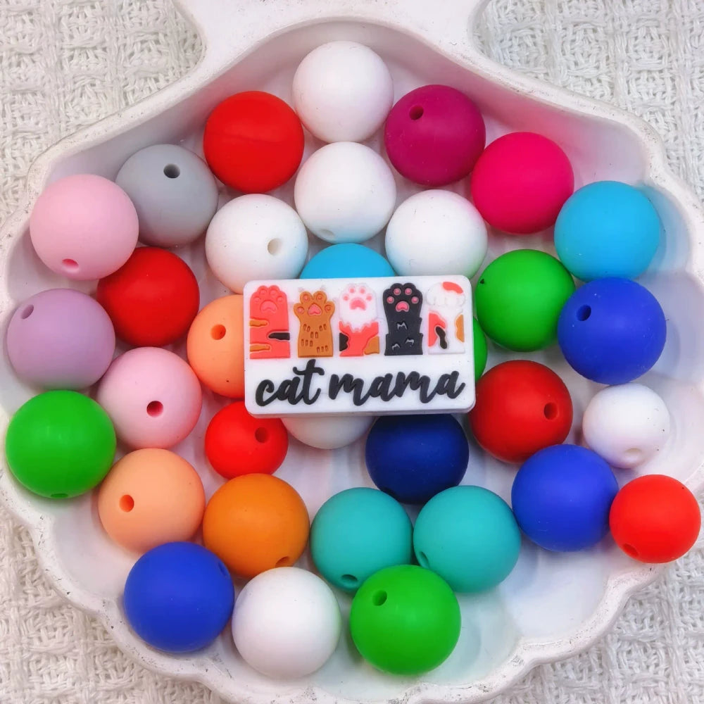 Flatback Dog and Cat Series Silicone Focal Beads for DIY Pens Bracelet Keychains