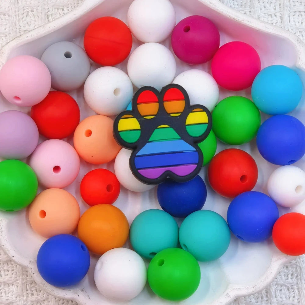 Flatback Dog and Cat Series Silicone Focal Beads for DIY Pens Bracelet Keychains