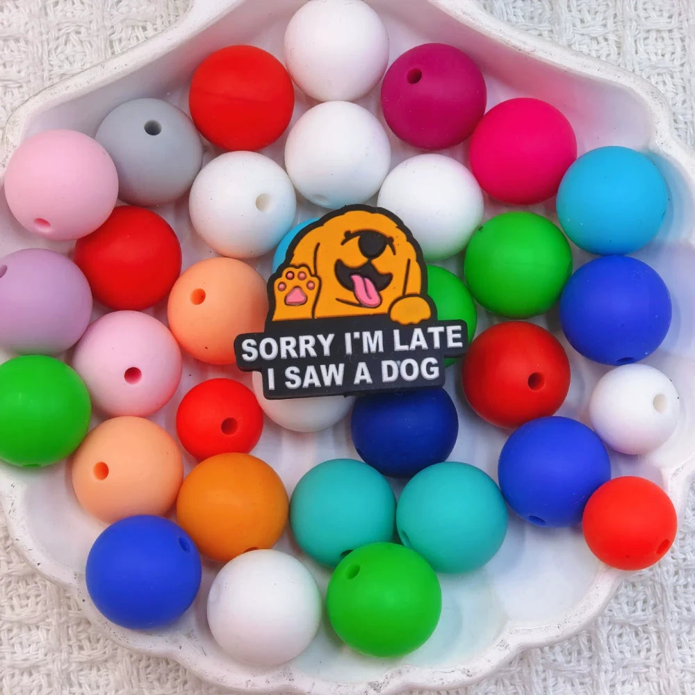 Flatback Dog and Cat Series Silicone Focal Beads for DIY Pens Bracelet Keychains