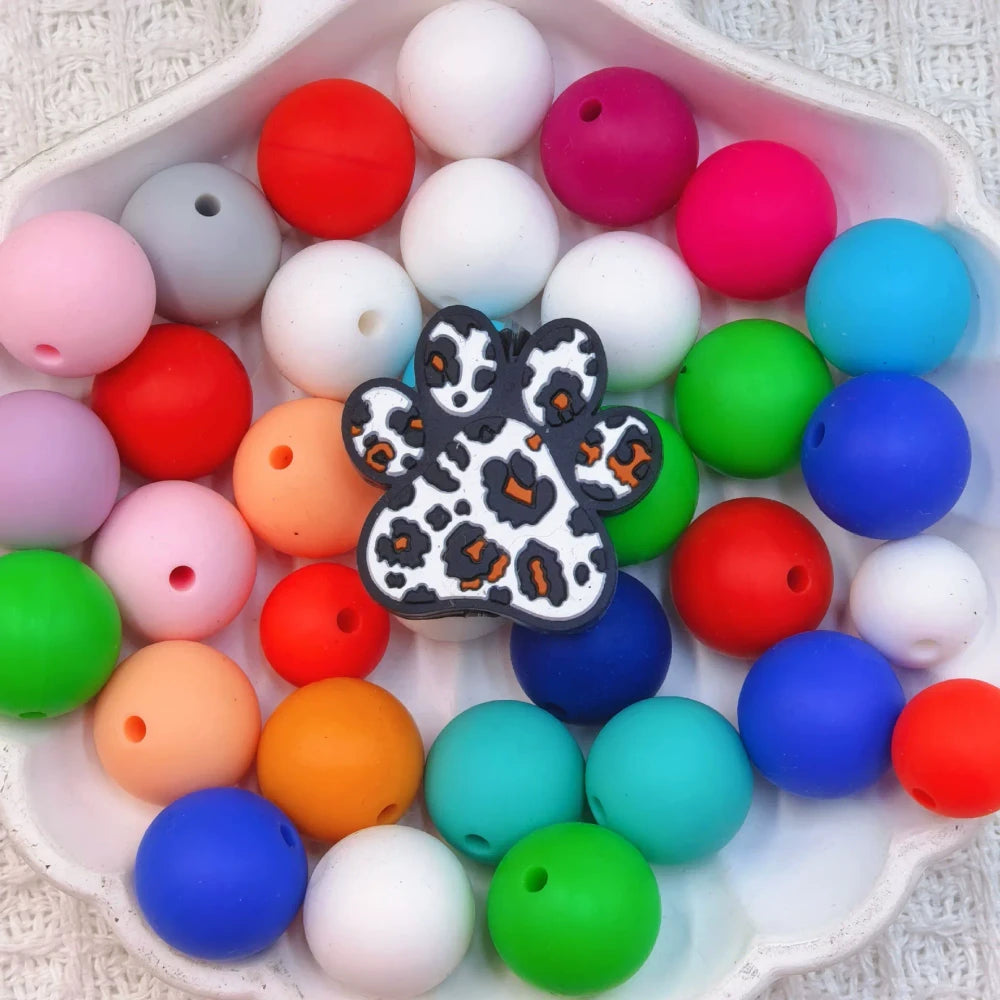 Flatback Dog and Cat Series Silicone Focal Beads for DIY Pens Bracelet Keychains