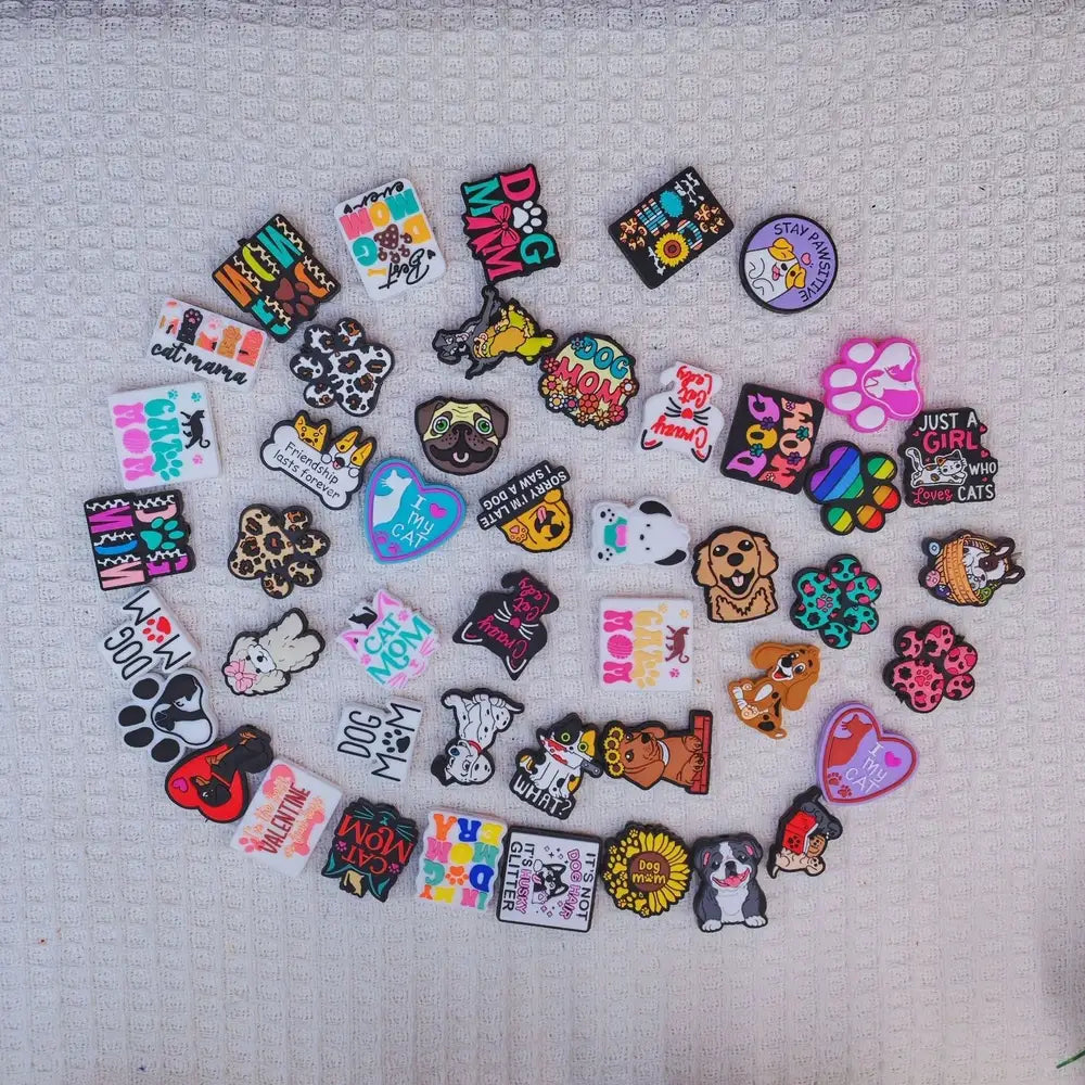Flatback Dog and Cat Series Silicone Focal Beads for DIY Pens Bracelet Keychains