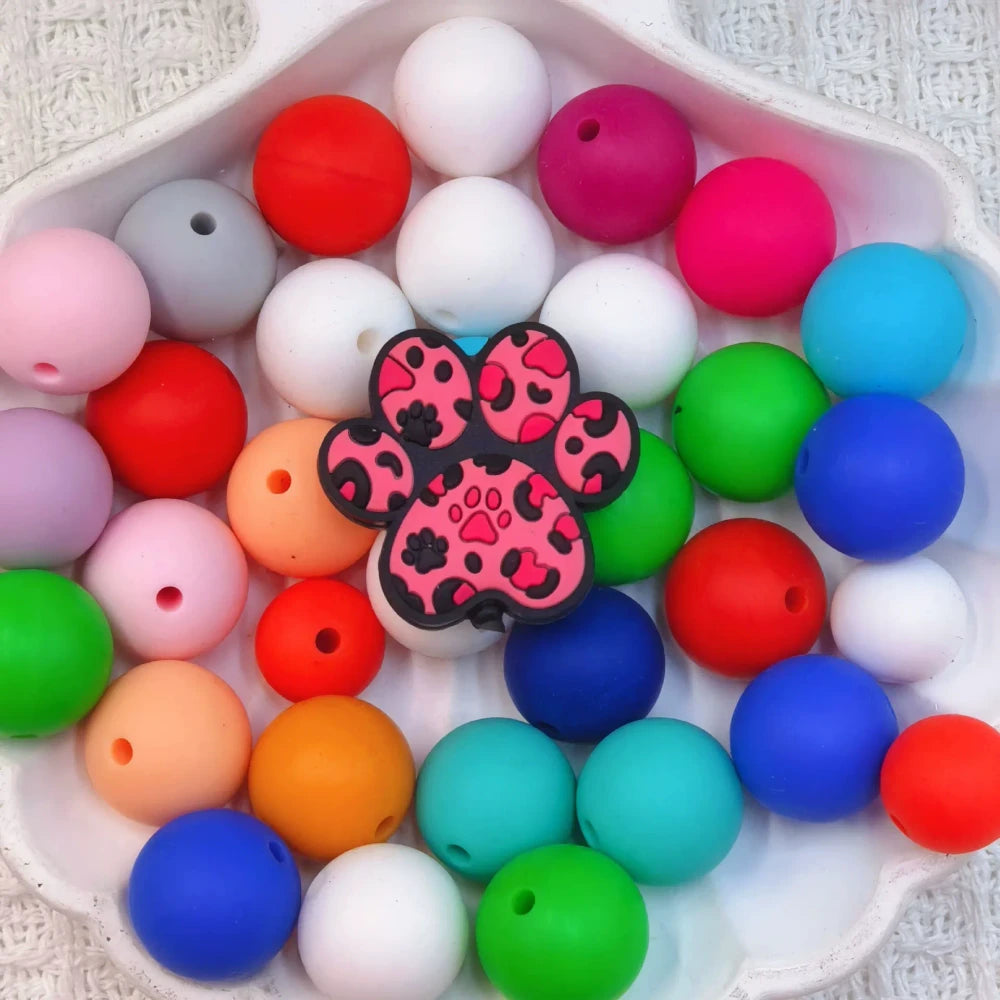 Flatback Dog and Cat Series Silicone Focal Beads for DIY Pens Bracelet Keychains