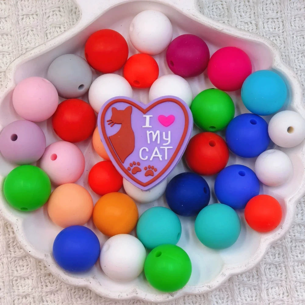 Flatback Dog and Cat Series Silicone Focal Beads for DIY Pens Bracelet Keychains