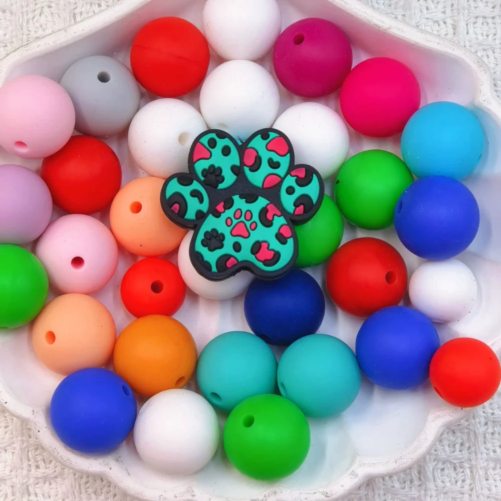 Flatback Dog and Cat Series Silicone Focal Beads for DIY Pens Bracelet Keychains