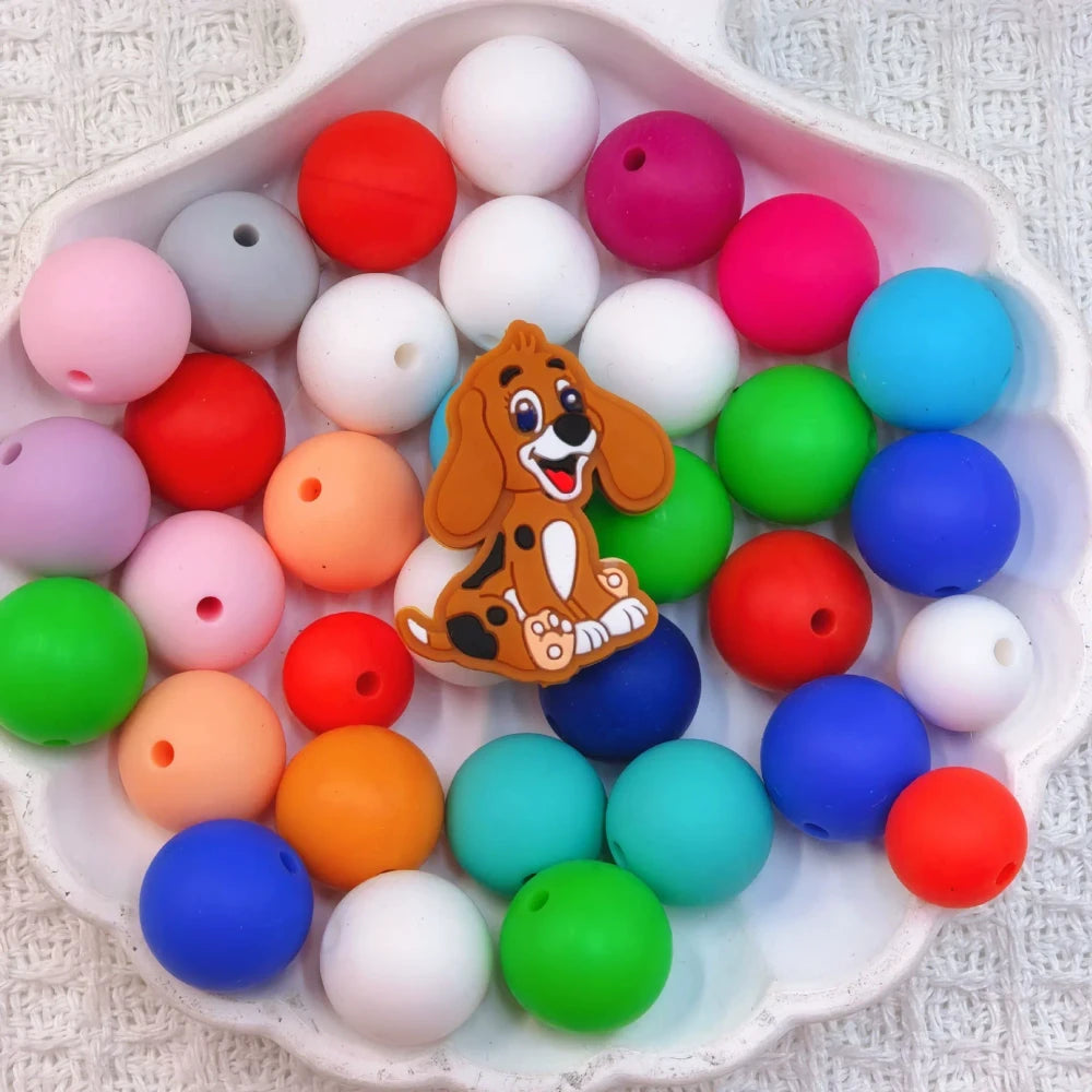 Flatback Dog and Cat Series Silicone Focal Beads for DIY Pens Bracelet Keychains