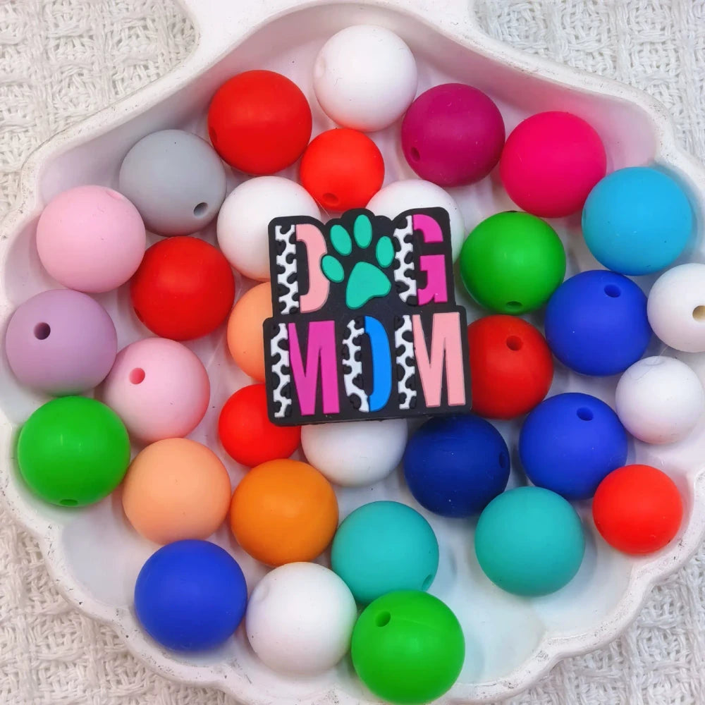 Flatback Dog and Cat Series Silicone Focal Beads for DIY Pens Bracelet Keychains