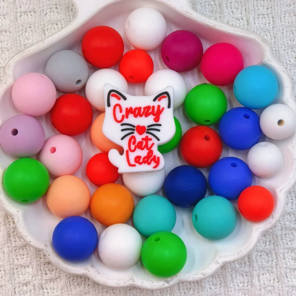 Flatback Dog and Cat Series Silicone Focal Beads for DIY Pens Bracelet Keychains