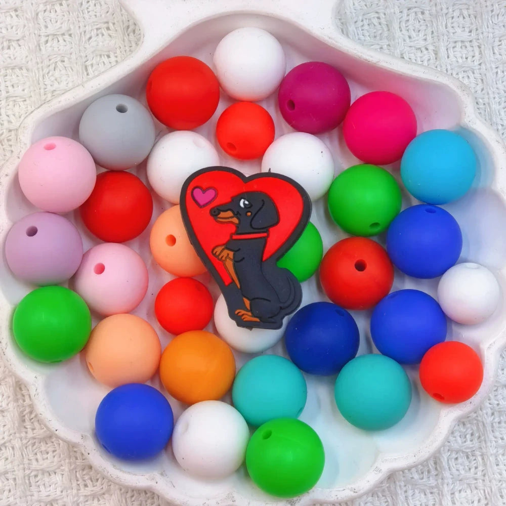 Flatback Dog and Cat Series Silicone Focal Beads for DIY Pens Bracelet Keychains