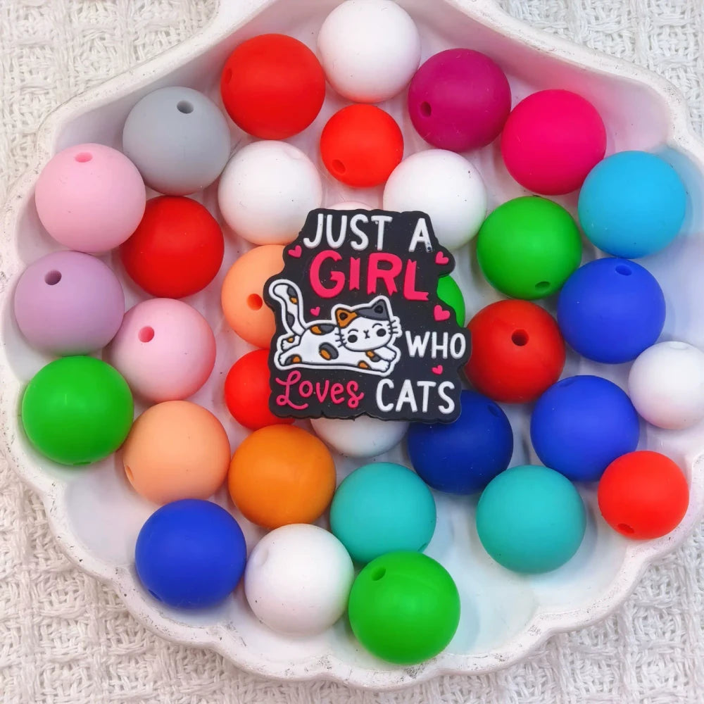 Flatback Dog and Cat Series Silicone Focal Beads for DIY Pens Bracelet Keychains