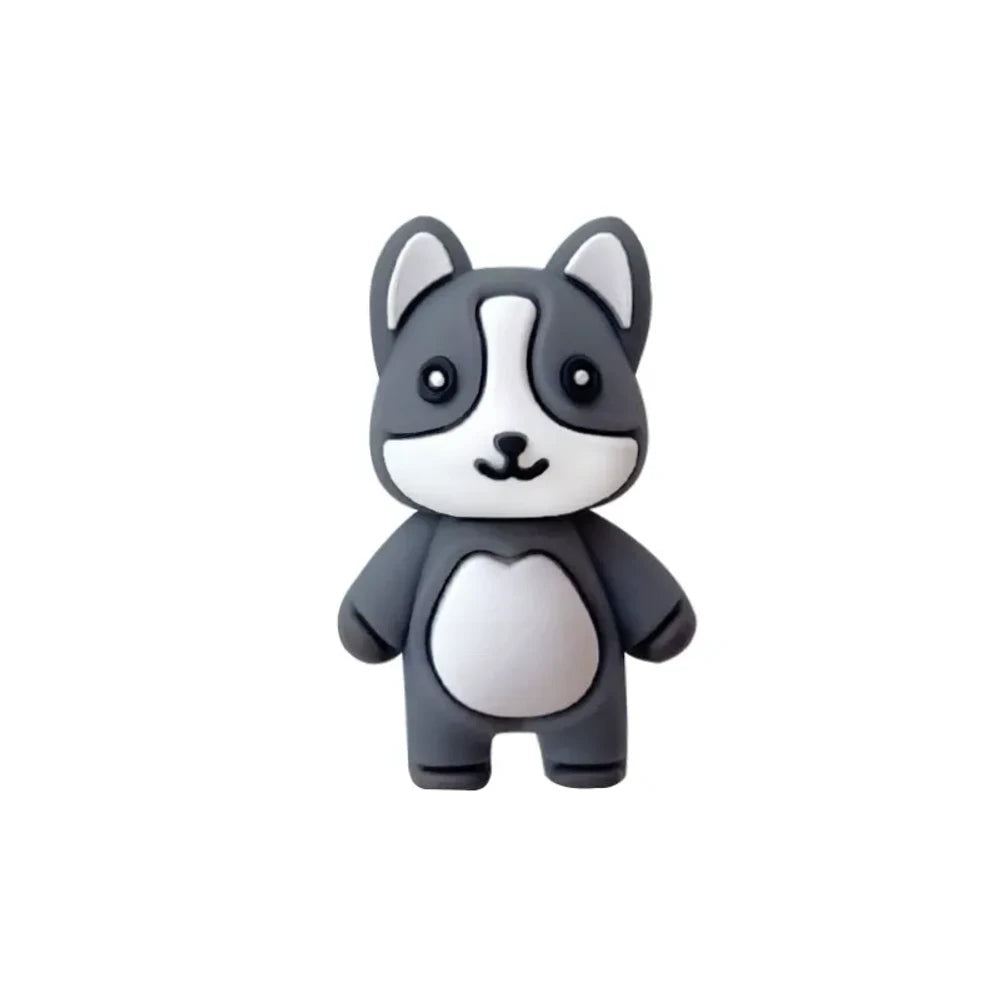 3D Dog Silicone Focal Beads for DIY Keychains Bracelet Pens