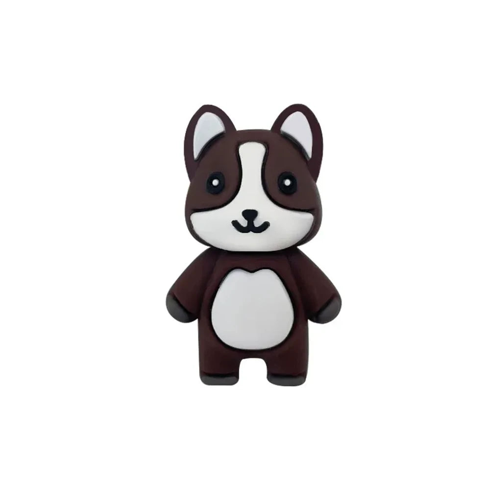 3D Dog Silicone Focal Beads for DIY Keychains Bracelet Pens