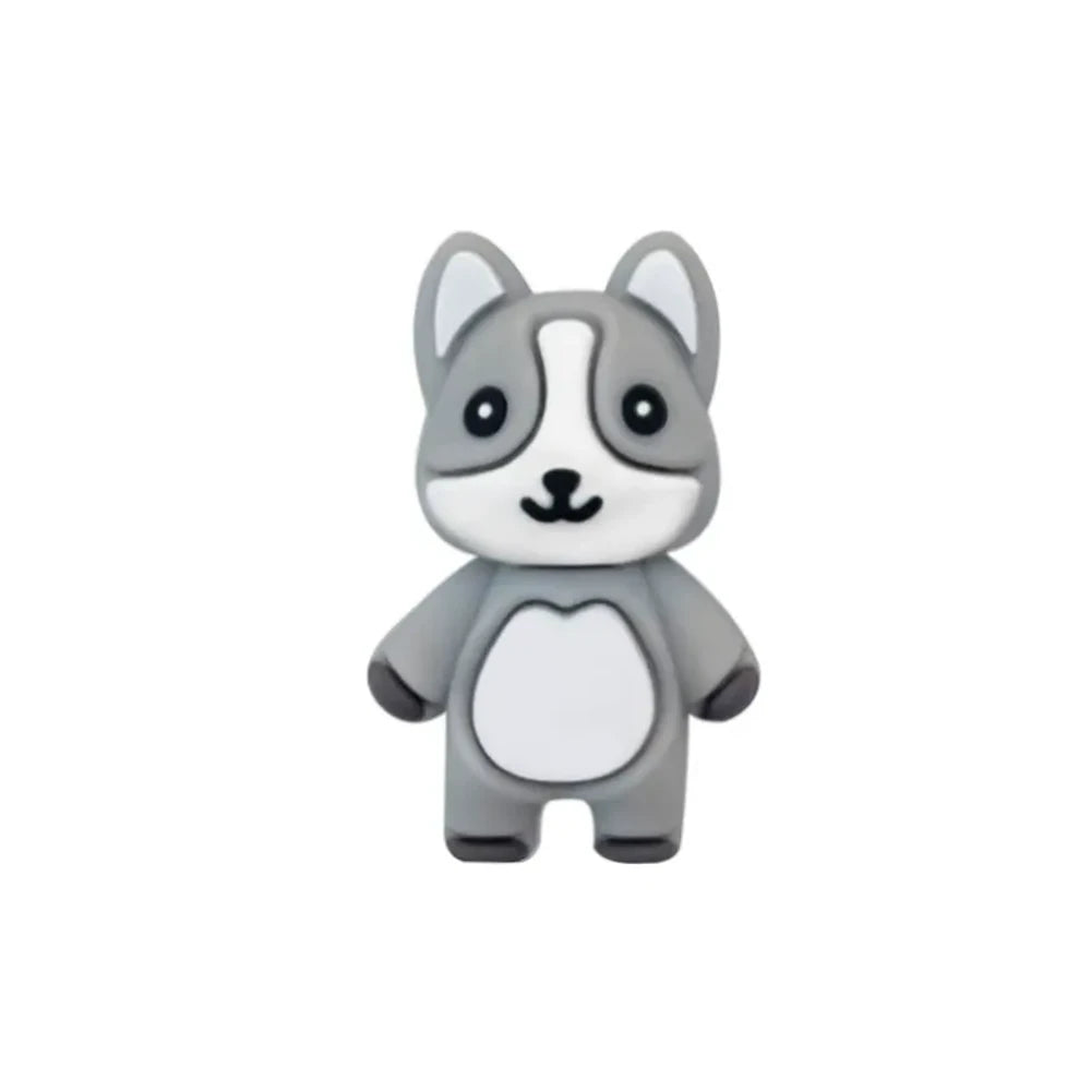 3D Dog Silicone Focal Beads for DIY Keychains Bracelet Pens