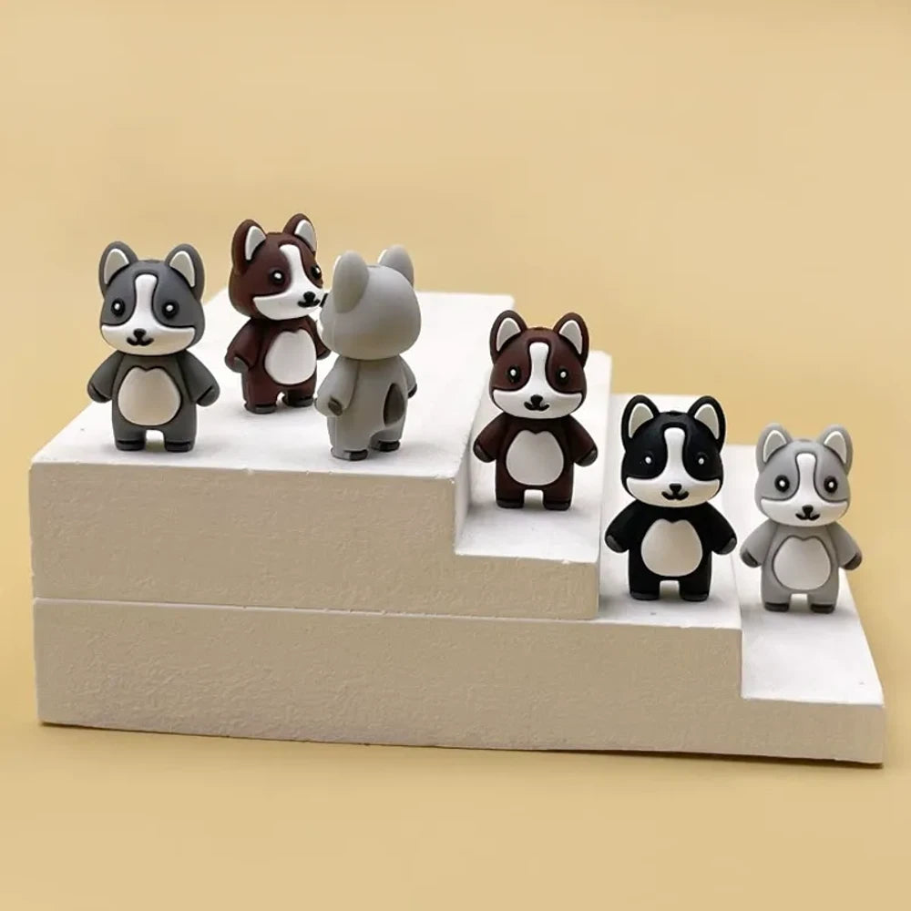 3D Dog Silicone Focal Beads for DIY Keychains Bracelet Pens