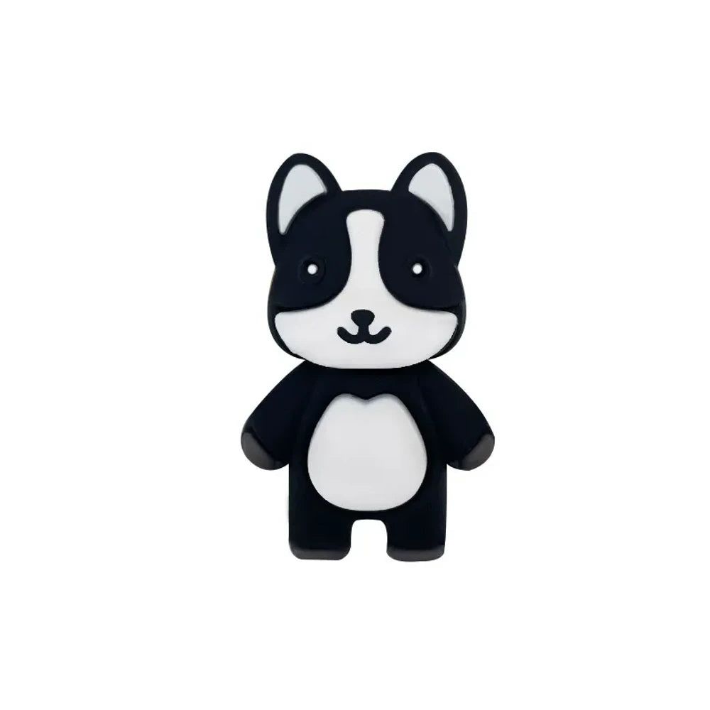 3D Dog Silicone Focal Beads for DIY Keychains Bracelet Pens