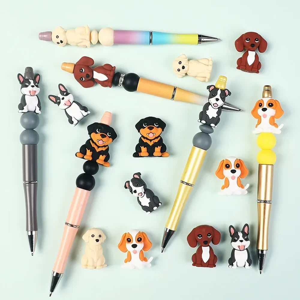 3D Dog Silicone Focal Beads for DIY Pens Bracelet