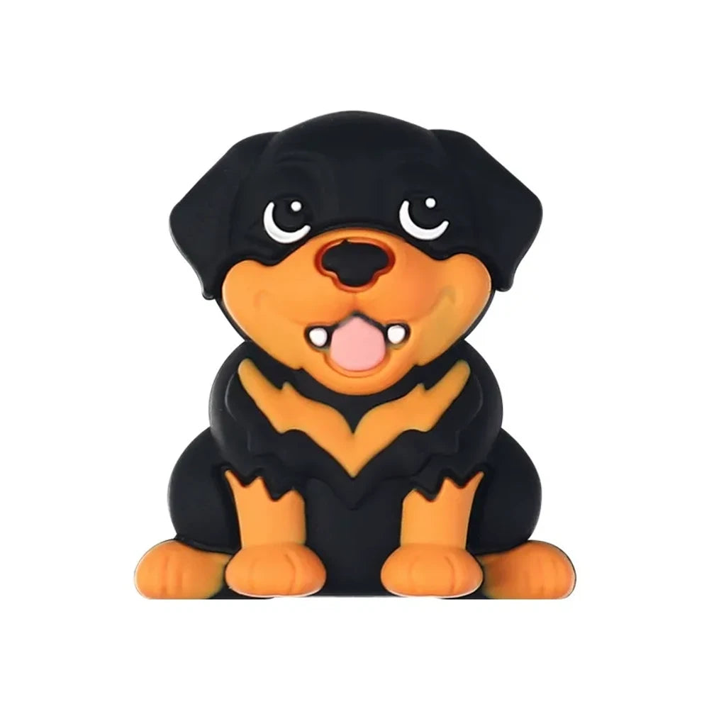 3D Dog Silicone Focal Beads for DIY Pens Bracelet