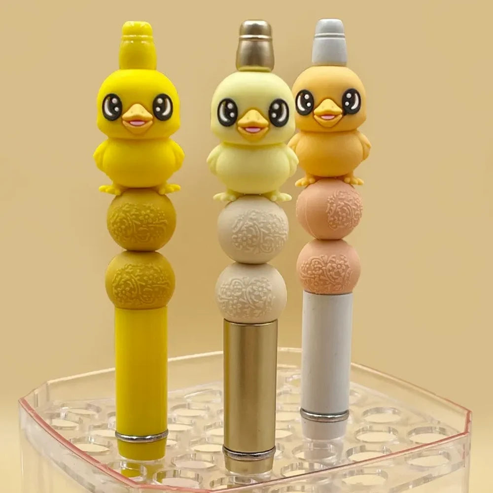 3D Duck Silicone Focal Beads for DIY Keychains Bracelet Pens