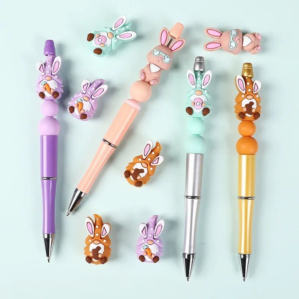 3D Easter Bunny Silicone Focal Beads for DIY Pens Bracelet