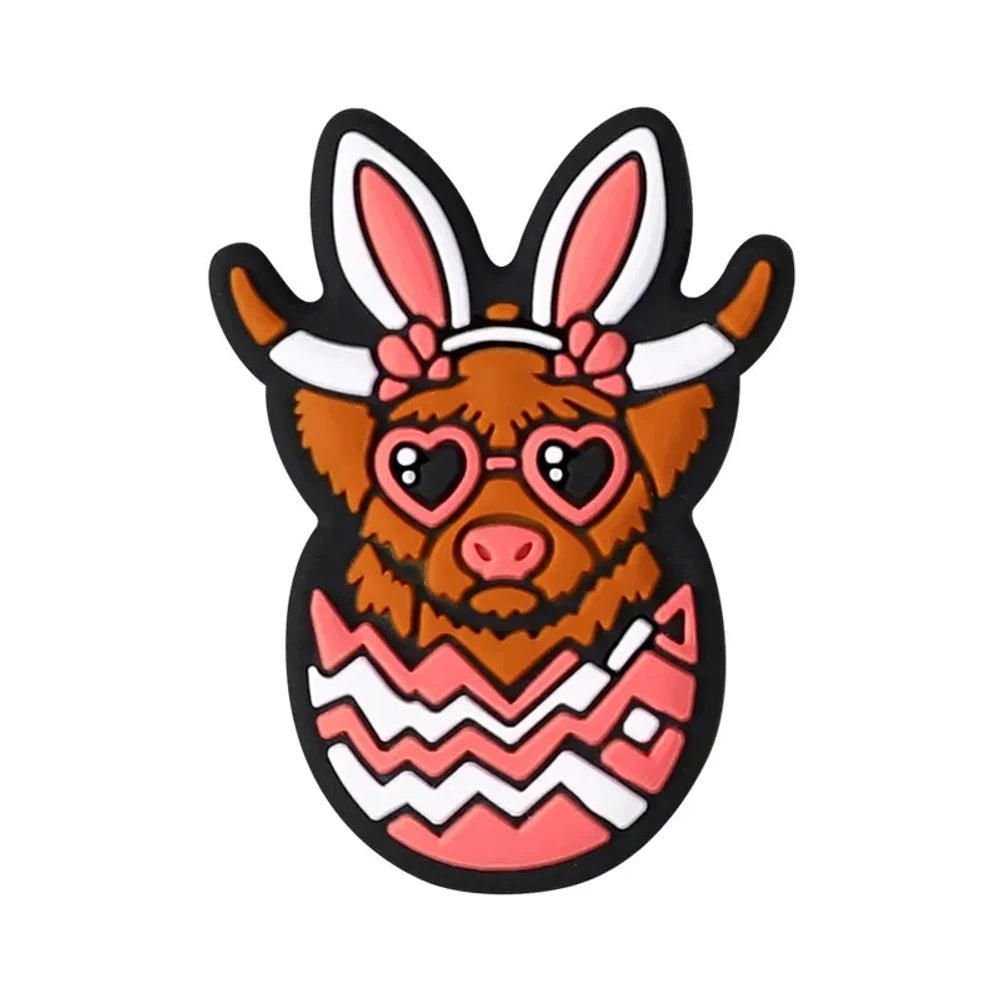 3D Easter Bunny Silicone Focal Beads for DIY Pens Bracelet