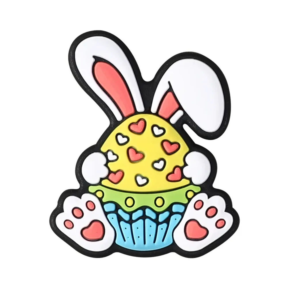 3D Easter Bunny Silicone Focal Beads for DIY Pens Bracelet