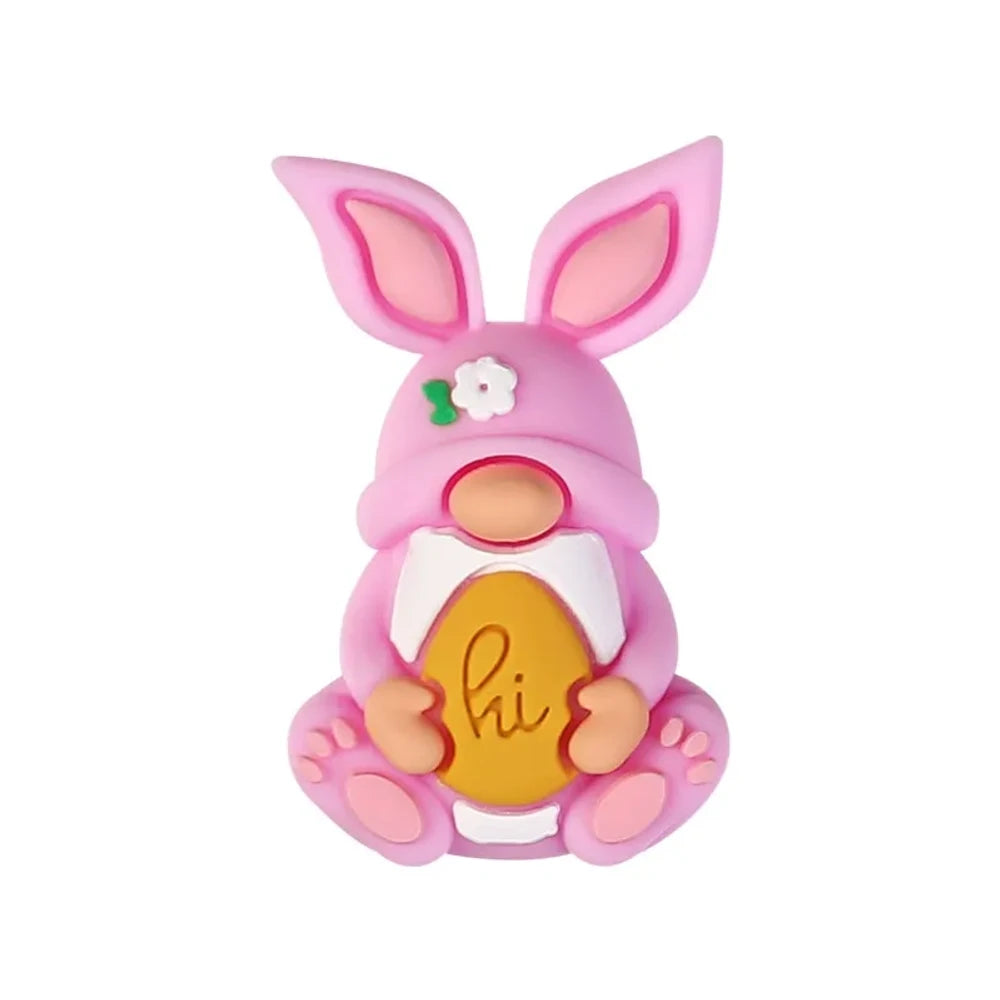 3D Easter Cute Bunny Silicone Focal Beads for Pens Keychains