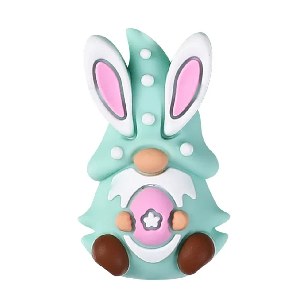 3D Easter Cute Bunny Silicone Focal Beads for Pens Keychains