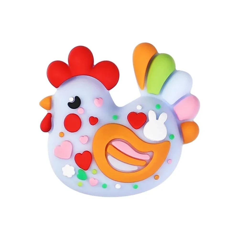 3D Easter Cute Bunny Silicone Focal Beads for Pens Keychains